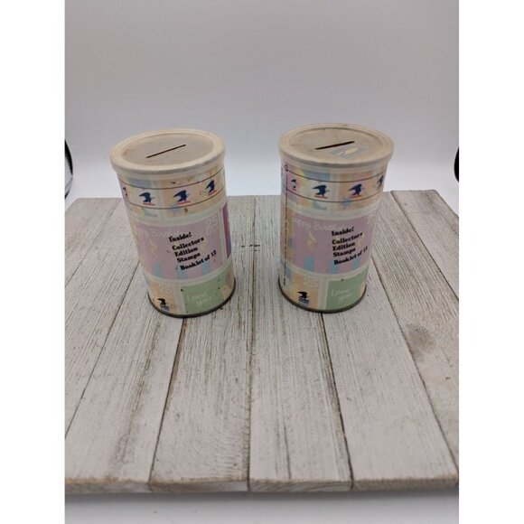 Lot of 2 Special Occasion Edition Stamp Tin Banks Birthday Love - Picture 4 of 10